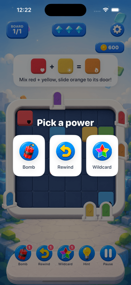 Choosing a power-up between boards